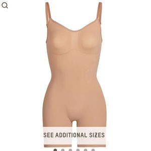 S/M Ochre Sculpting Bodysuit Mid Thigh W. Open Gusset NWOT